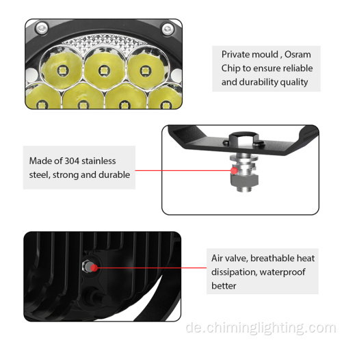 Universelle 6 -Zoll -Hochleistungs -Finishing -Touch Lumina 70W Offroad Head LED LED LED LED LED LEGS LAW LED LED LACKE